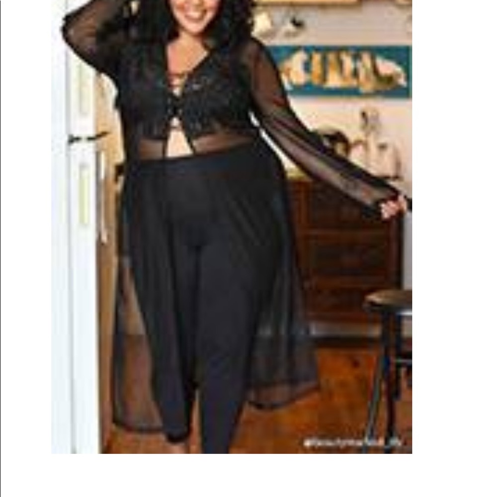 Sheer long sleeve top